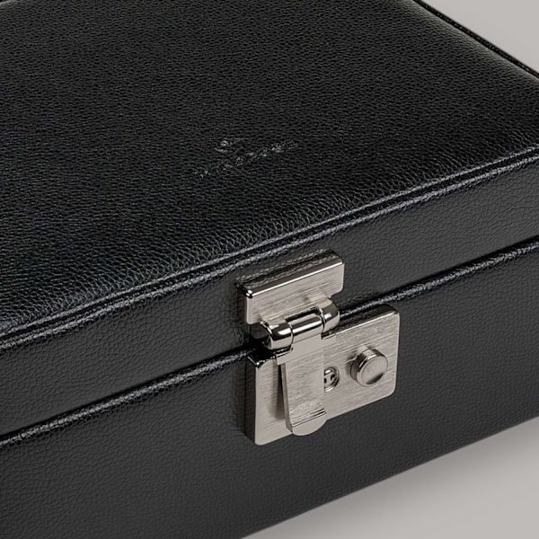 Klockbox – Rymmer 8 klockor, äkta präglat läder