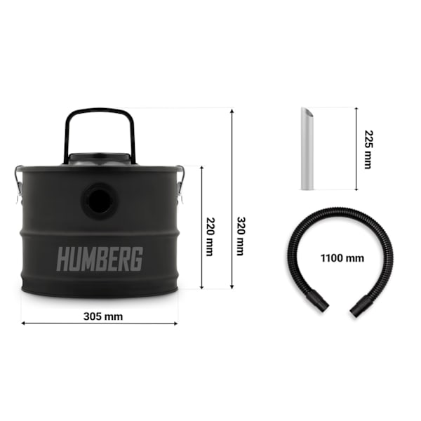Tuhkan pölynimuri takkaan 15L 1200W HM-404
