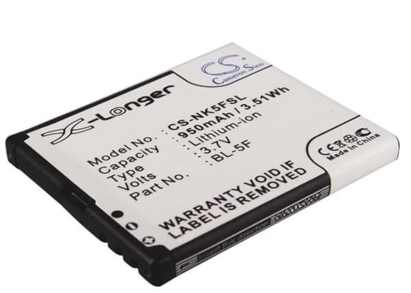 Batteri för BL-5F ersättningsbatteri