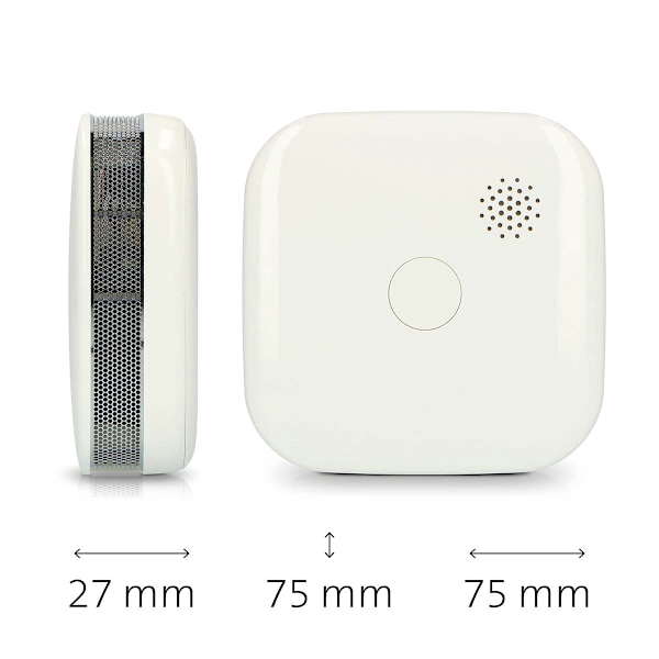 Rökdetektor, 10 års batteri, 2-pack, vit