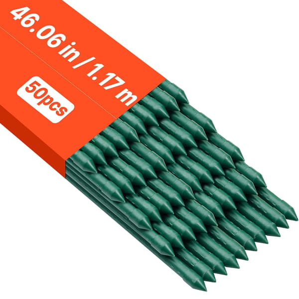 Tomatpinnar, 50-pack 46-tums PE-belagd stål