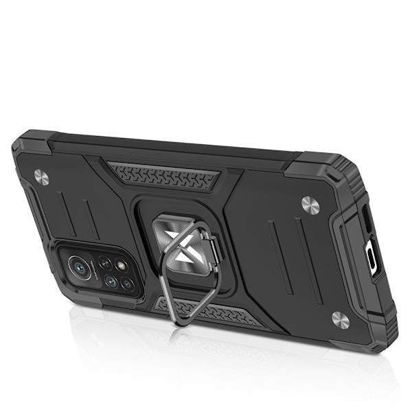 Pansarfodral + magnetisk hållare för Samsung Galaxy A03s Ring Armor blå