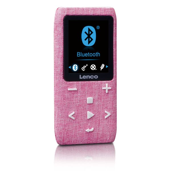 MP3/MP4-afspiller med Bluetooth, 8 GB, lyserød, FM-radio