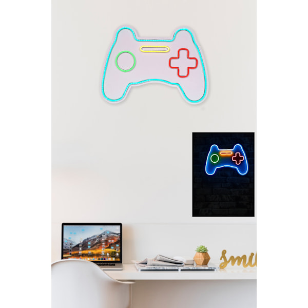 Dekorativ Plast Led-belysning Play Station Gaming Controller - Blå