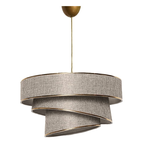 Lysekrone Couper - Beige, Guld
