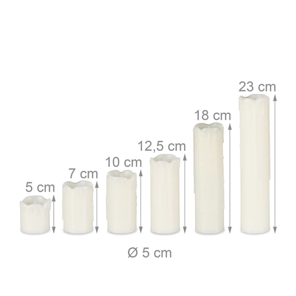 LED blockljusvax set om 6