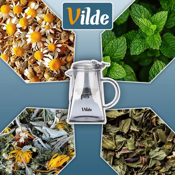 Glastekande med infuser, 880 ml, borosilikat