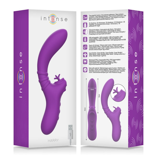 Intens - Harry Fleksibel Vibrator med lilla tunge