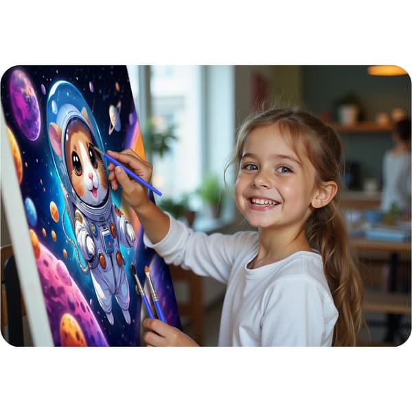 Maleri efter tal 40x50 cm Massido Astronaut