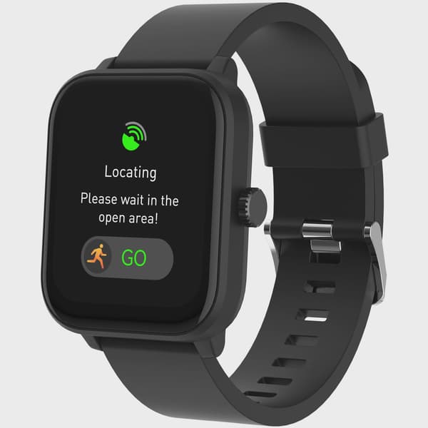 Smartwatch med GPS, puls- og iltsensor, sort