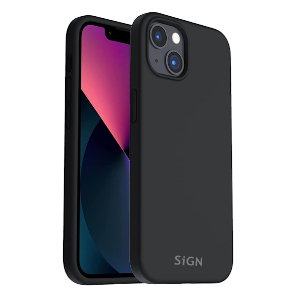 Liquid Silikone Cover til iPhone 14 Plus - Sort