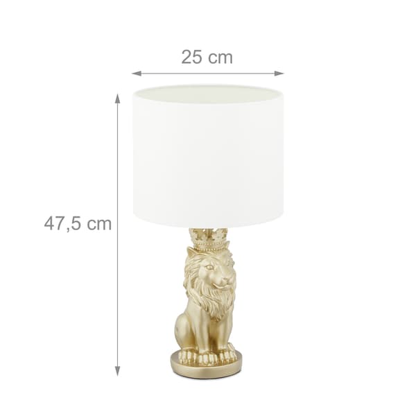 Løve bordlampe
