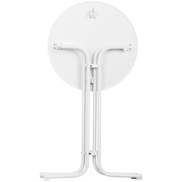 Bord, rund barbord, högt, fällbart, dia. 80 cm hög 110 cm vit