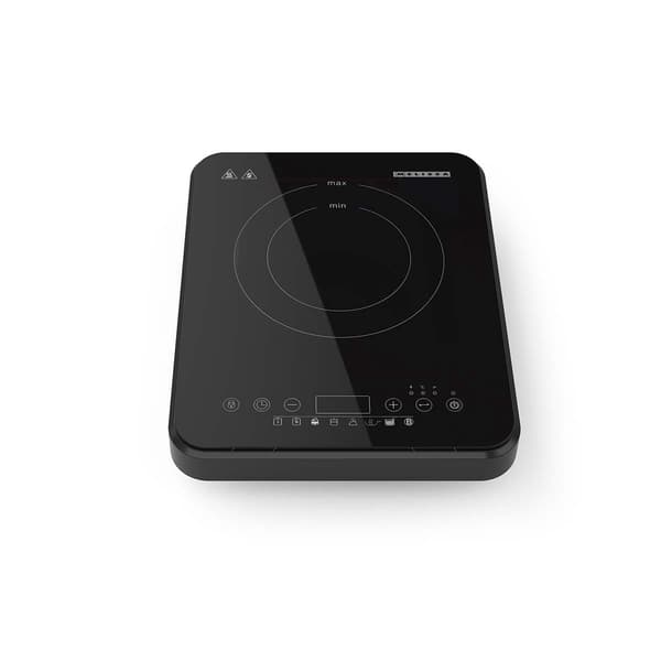 Induktionskogeplade, 2000W, 10 niveauer, timer, sort