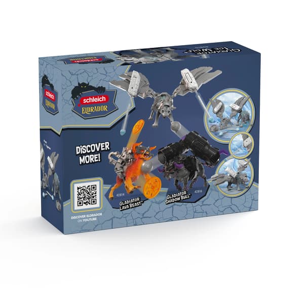 Schleich Gladiator Isvargfigur med Hjälm, Järnvingar, Pilar