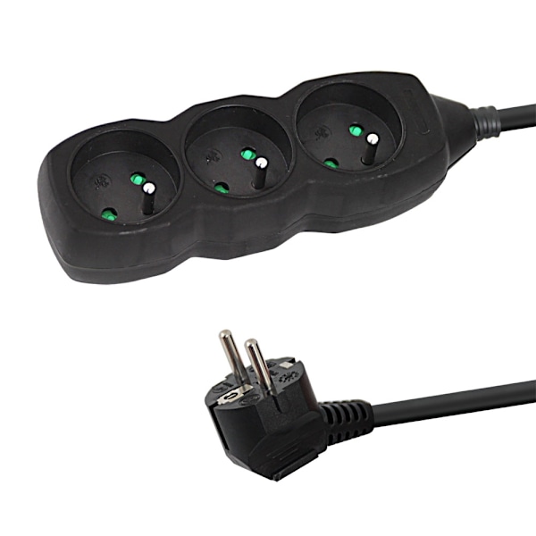 Esperanza Power Strip 3 pistorasiaa 3M musta