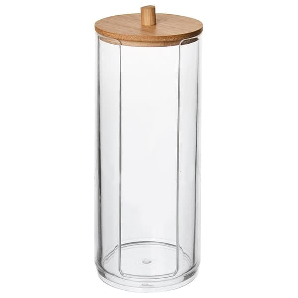 Bambulockad bomullsrondellbehållare med elegant design