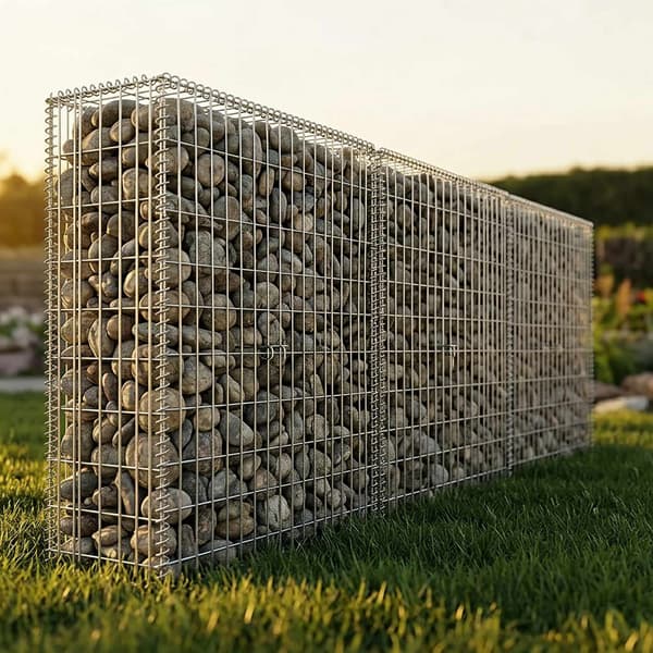 Gabionkorg i galvaniserat stål, 150x50x100 cm, silver