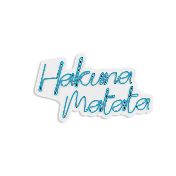 Dekorativ Plast Led Belysning Hakuna Matata - Blå