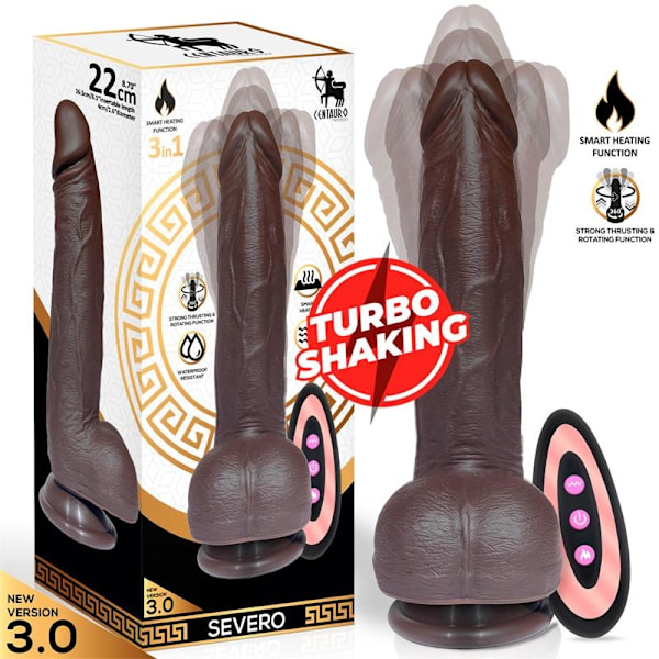 Severo Realistic Turbo Shaking Dildo Thrusting, 360º Rotation Fjärrkontroll Värmeeffekt