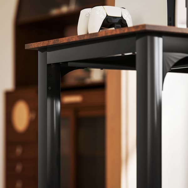 Computerbord, rustik brun, rummeligt design, spånplade