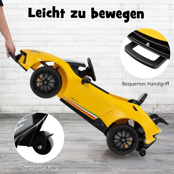 Barnelbil Lamborghini 12V barnbil el med fjärrkontroll gul