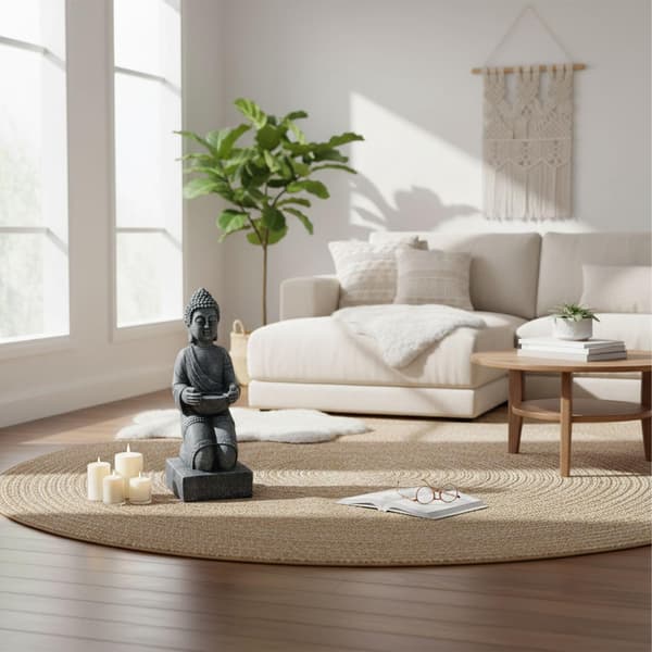Buddhastaty 43 cm, polyresin, väderbeständig