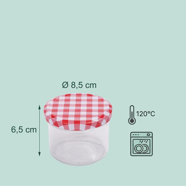 Konserveringsglas, 220 ml Twist-Off, lufttætte låg