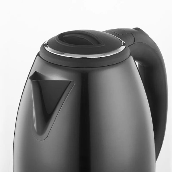 Herzberg HG-5011BLK: 1,8L 1500W elkedel i rustfrit stål - sort