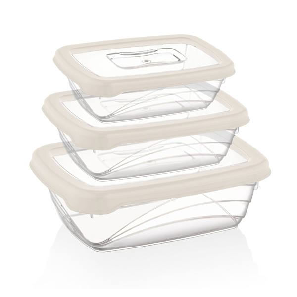 Herzberg Bio Saver-æskesæt med 3 dele, elfenben