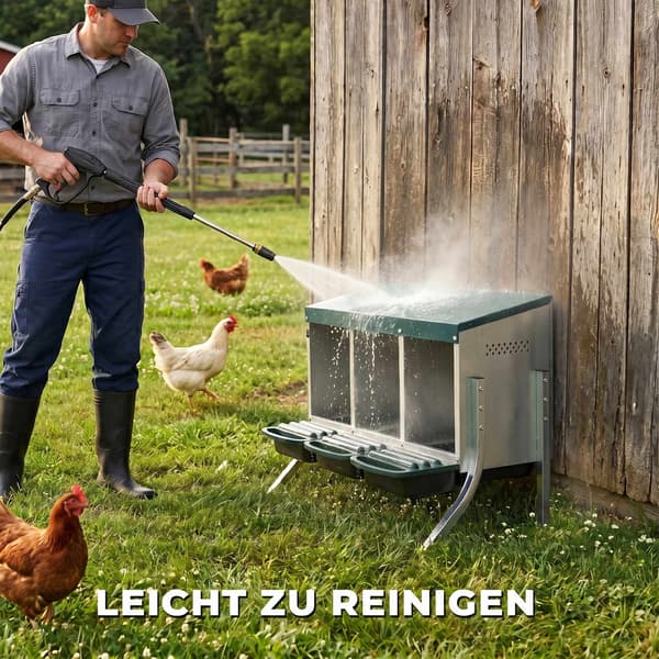 Kyllingeredekasse med ventilation, 3 rum, metal