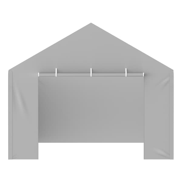Carportens sidovägg, utbytesskydd, 3,6 x 6,2 m, grå