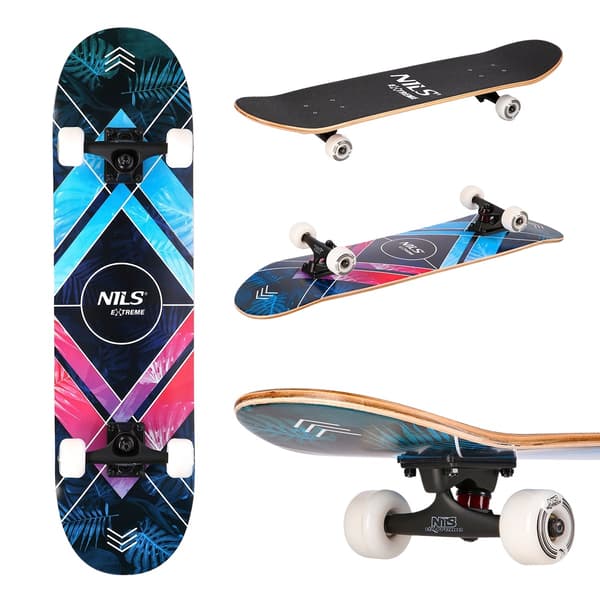 Triangel Skateboard, holdbart dæk, glatte hjul