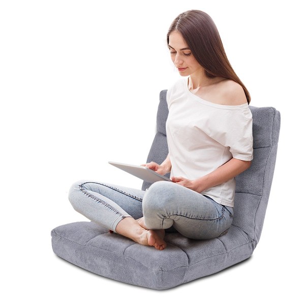 Lattiatuoli Taitettava Lazy Sohva Lazy Tatami Lattiatyyny musta/harmaa/kahvinharmaa