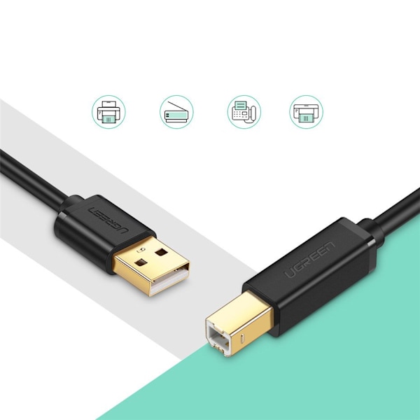 USB - USB Typ B skrivarkabel, 3 m, svart