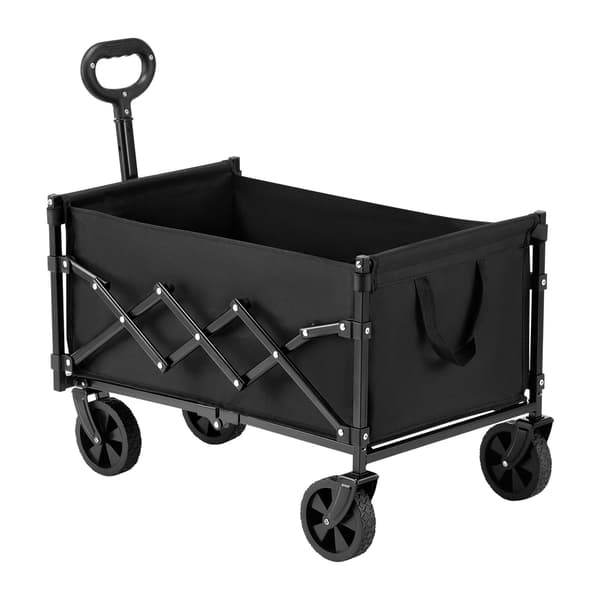 Hopfällbar vagn, 120 l, 225 lb, svart