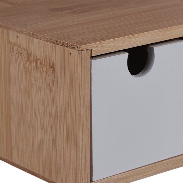 Skuffeboks i bambus & MDF 3 rum