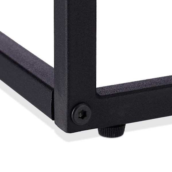Sidebord sort med metalbund