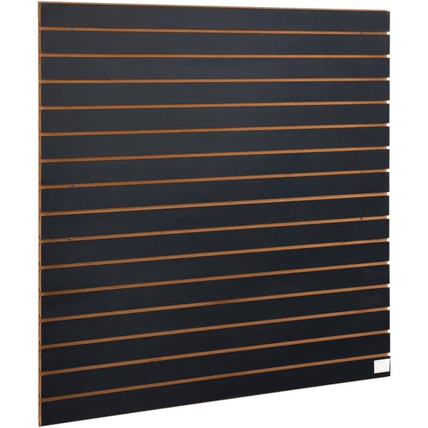 Slatwall-paneler, 24 x 48 i svart MDF, set om 2