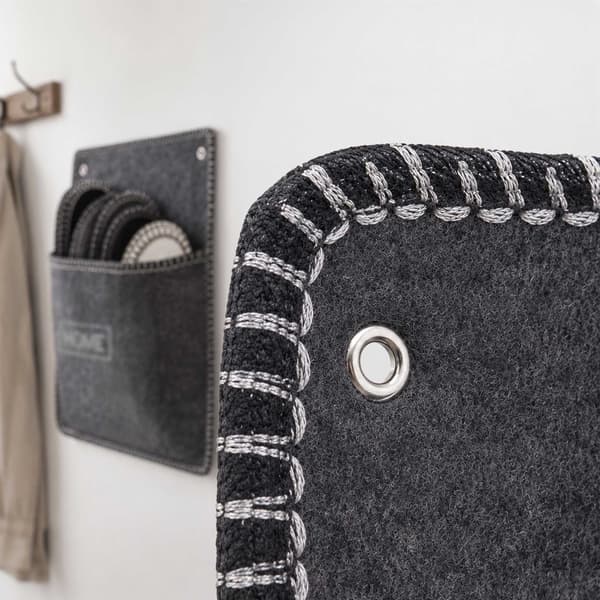 Filtgästtofflor, set med 6 par, grå, halkfria, unisex