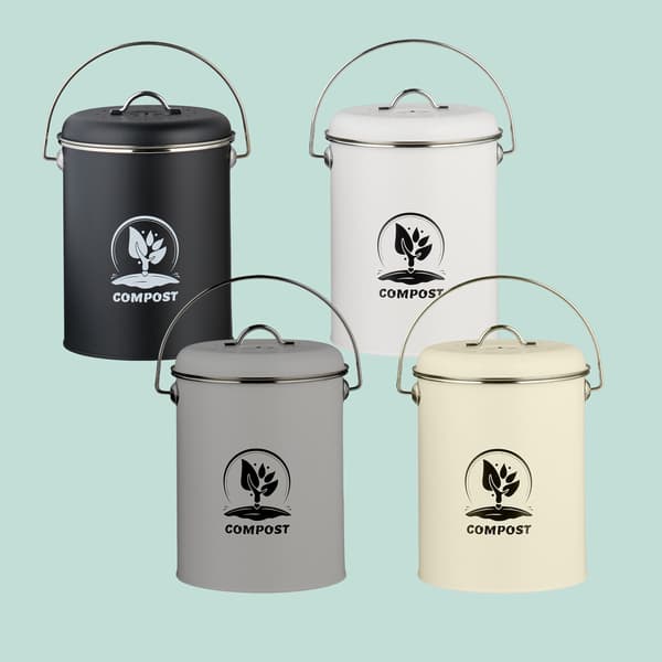 Kompostbeholder med lugtfilter, 5,5L Jernkøkken
