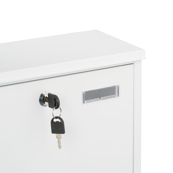 Postkasse med avisholder – Metal, mat finish
