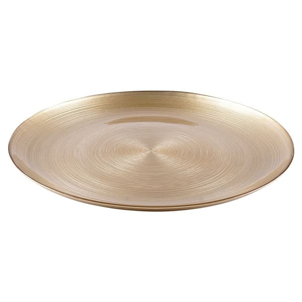 Elegant gyldent glasfad til måltider og snacks