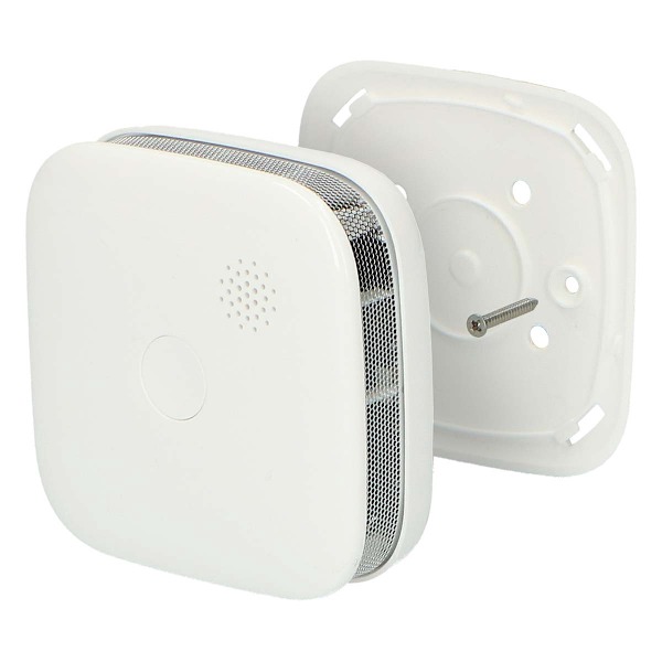 Rökdetektor, 10 års batteri, 2-pack, vit