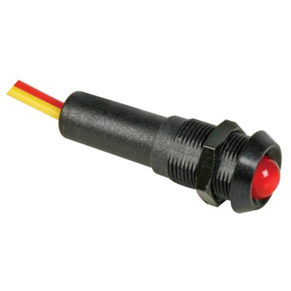 Led-lamppu 24V punainen - musta kotelo