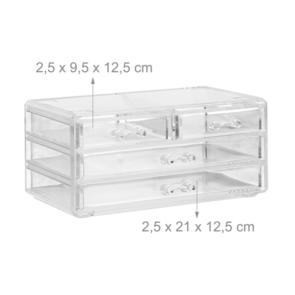 Meikkisäilytys 4 laatikolla