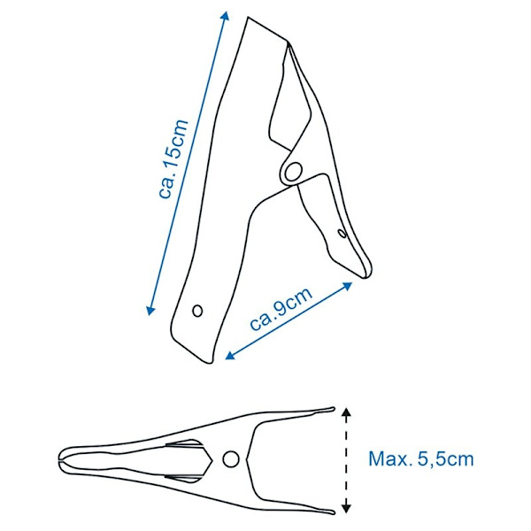 Klämmor metall - set med 2 delar