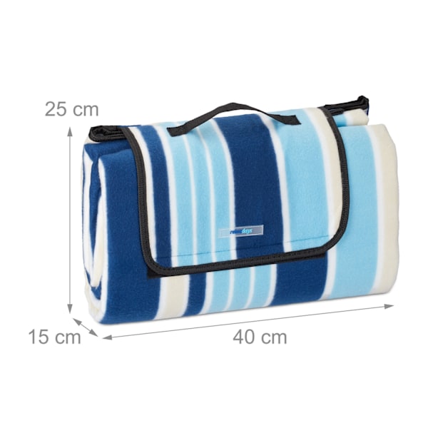 Picknickfilt 200 x 200 cm randig