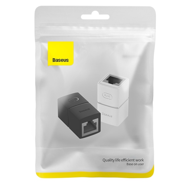 AirJoy LAN Ethernet RJ-45 verkkokaapelin liitin, musta - 2 kpl