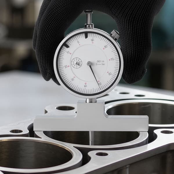 Dybdemikrometer 0–22 tommer, 0,001 tommer, 4 ambolte, 6 stænger